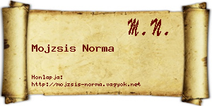 Mojzsis Norma névjegykártya